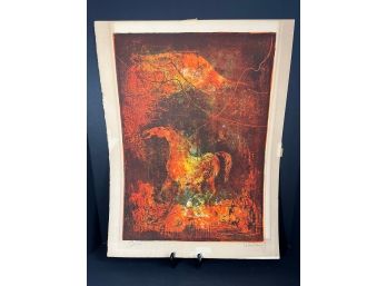 Signed And Numbered 'Horse Inferno' By Hoi Lebadang (1921-2015)