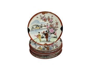 Seven Antique Asian Plates