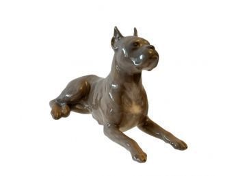 Royal Copenhagen Boxer Dog Figurine