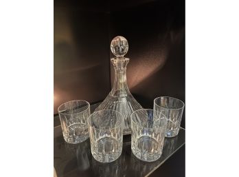 Decanter With 4 Rocks Glasses