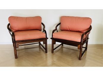 Pair Of Asian Modern Lounge Chairs