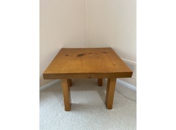 Solid Wood Primitive Side  Table  ( #1 Of 2 )