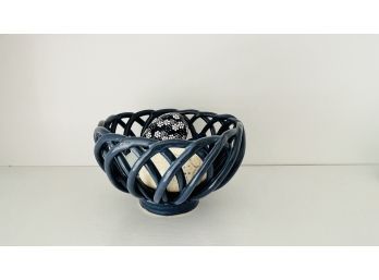 Porcelain Basket With Decorative Eggs