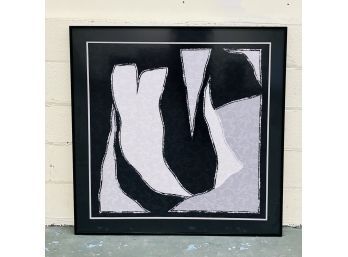 Large Black And White Abstract