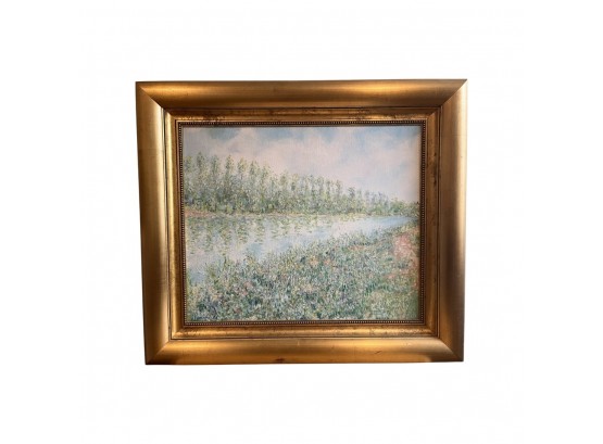 Framed Impressionist Style Landscape