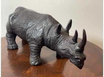 Metal Rhinoceros Figure