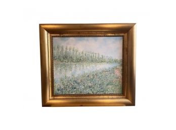Framed Impressionist Style Landscape