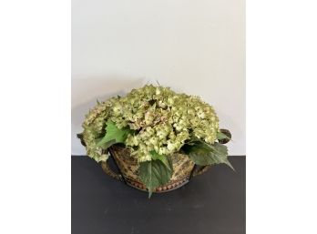 Toile Planter With Dried Flowers