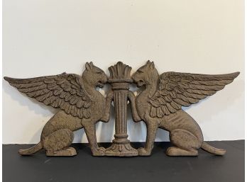 Cast Iron Griffins Wall Hanging