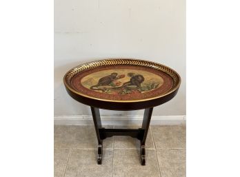 Ethan Allen (?) Vintage Painted Capuchin Monkey Table