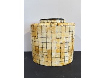 Patterned Wood Vase / Container