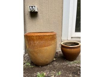 Pair Of Clay Pots