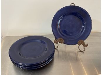 Cobalt Blue Hand Painted Plates