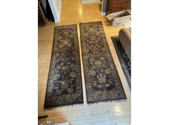 Pair Of 100 Percent Wool 9.5-foot Matching Runners