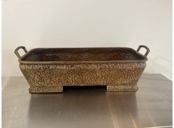 28' Hammered Metal Planter / Container