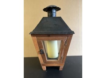 Rustic Lantern With Pillar Candle