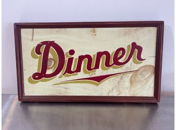 Lilian August Wood Dinner Sign