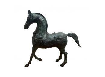 Chinese Style Metal Horse Figure - 15'