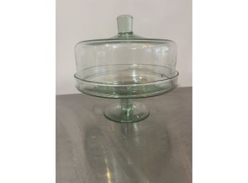 Pedestal Dessert/Cheese Serving Plate With Dome Lid