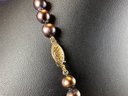 Black Tahitian Pearl With 14K Yellow Gold Clasp, 18'