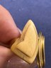 18K Yellow Gold Italian Bypass Style Ring, Size 6.75