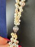 Double Strand Rice Pearl With Sterling Silver Clasp Bow Clasp Necklace, 20'