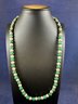 Sterling Silver And Malachite Necklace, 24'