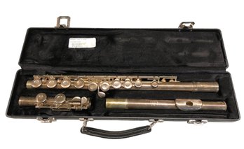 Vintage Gemienhardt Stainless Steel Flute In Original Carry Case