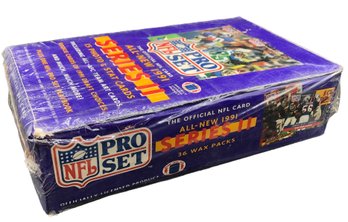 1991 NFL Pro Set Series 2 Factory Sealed Wax Box (36 Wax Packs)