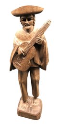 Vintage Otavalo Hand Carved Wooden Ecuador Guitar Player
