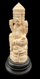 Vintage Chinese Figure With Four Faces On A Pedestal