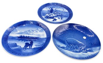 Lot Of Three(3) Bing And Grondahl Christmas Plates Made In Denmark