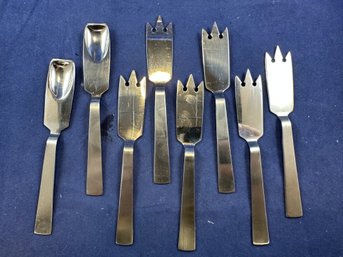 Set Of 8 Unique Style, Capri Italy Flatware, 6 Forks And 2 Spoons