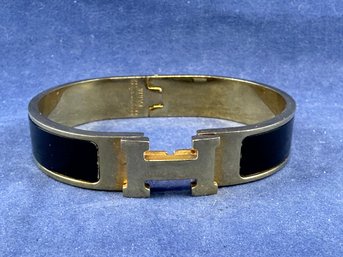 Hermes Enamel Black Bracelet