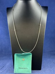 Tiffany & Co Peretti Sterling Silver Chain And Felt Envelope, 22'