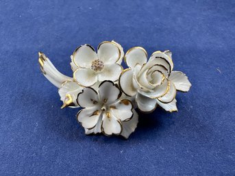 Staffordshire Porcelain Pin Brooch