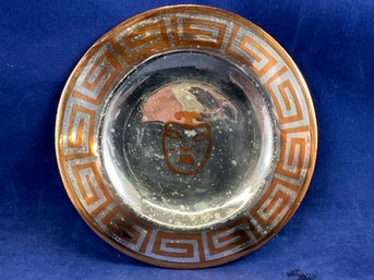 Copper And Silver Plate Plate, Marked Los Castillo Taxco, Plateado, Hecho