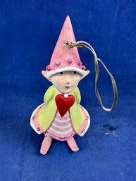 Mackenzie Childs Patience Brewster - Dash Away Cupid Mini Elf Figure