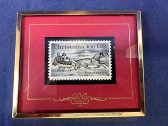 Stamps & Stories - Currier & Ives 1974 Stamp Framed