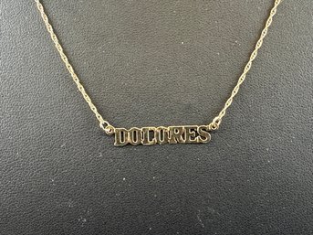 14K Yellow Gold Dolores Name Necklace