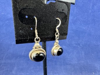 Sterling SIlverBlack Onyx Earrings