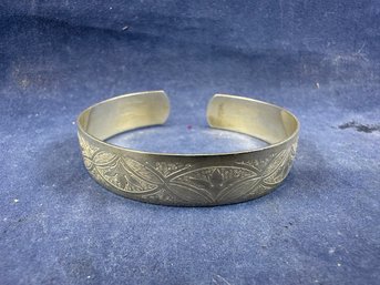 Danecraft Sterling Silver Etched Cuff Bracelet