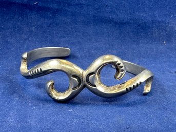 Sterling Silver Wave Cuffed Bracelet