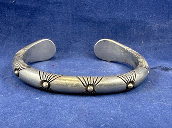 Sterling Silver & 14K Accents Cuff Bracelet