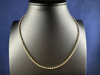 Gold Over Sterling Silver Station Bead Necklace, 16-18'