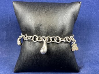 Sterling Silver Toggle Charm Bracelet, 8'