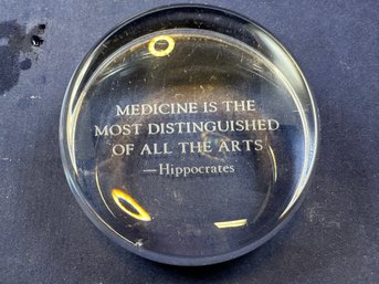 Crystal Quote - Medicine Is The Most Distinguished Of All The Arts - Hippocrates