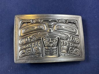 Wadebaker Frederick Pewter Canada Aztec Design Belt Buckle