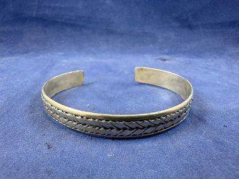 Sterling Silver Cuff Bracelet Woven