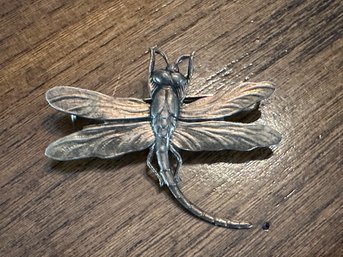 Brass Dragon Fly Pin Brooch